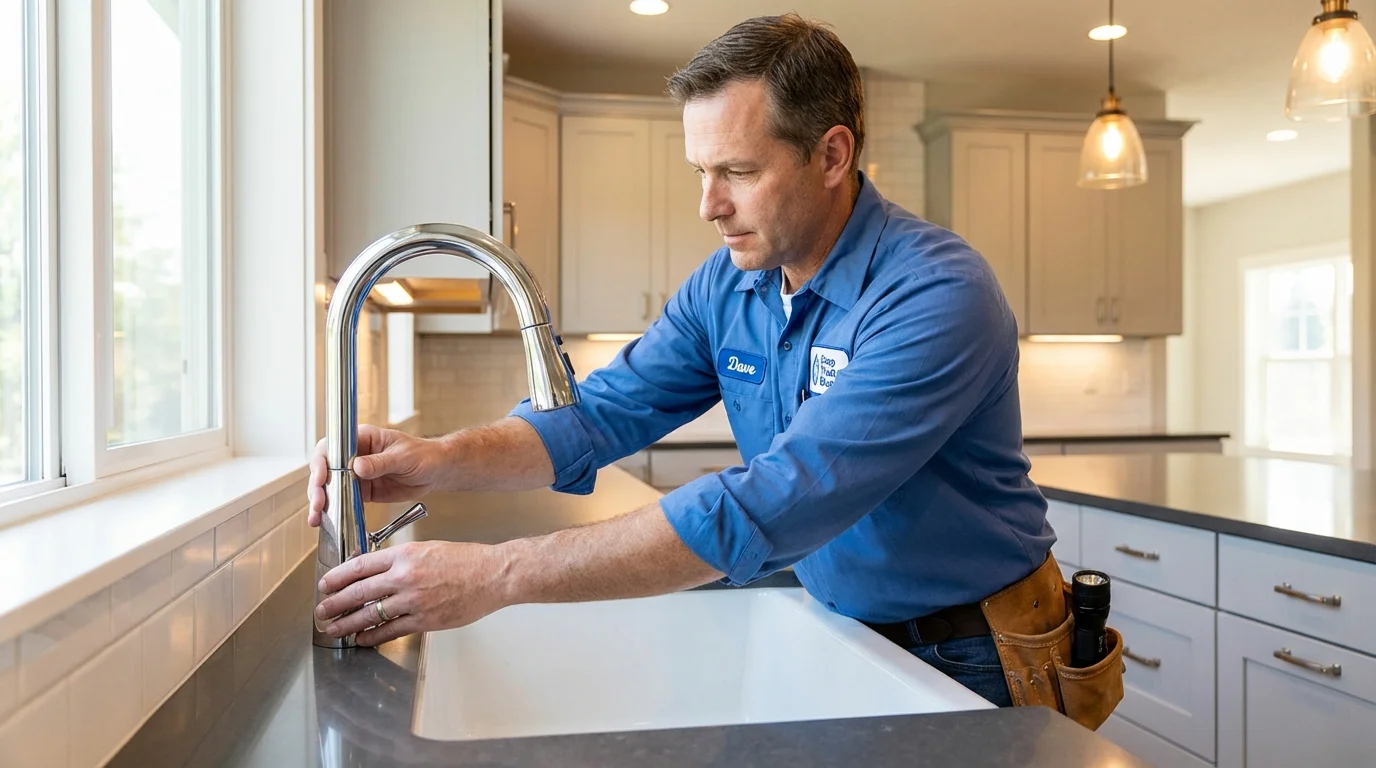 Kitchen faucet installation by Johns Plumbing LLC in Detroit Lakes