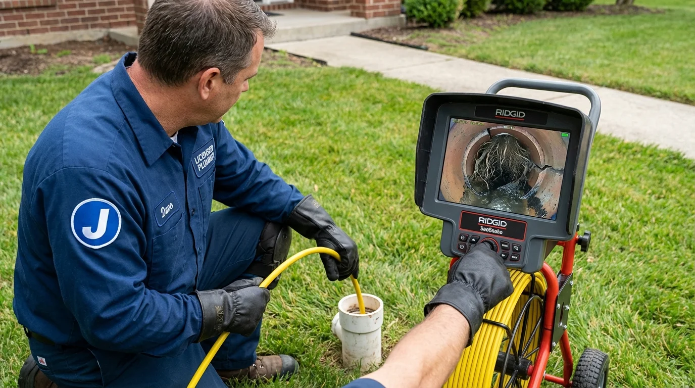 Sewer camera inspection being performed by Johns Plumbing LLC in Detroit Lakes