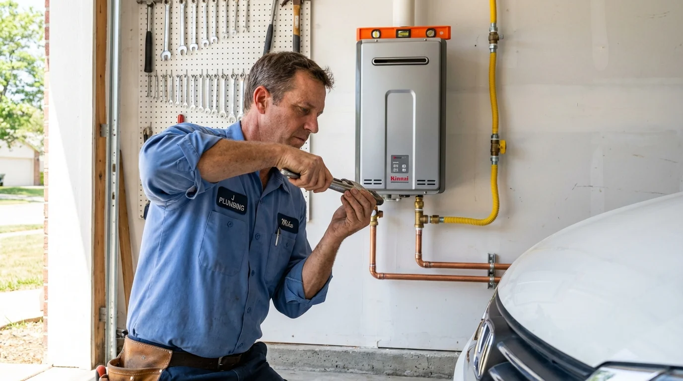 Tankless water heater installation by a Johns Plumbing LLC plumber in Detroit Lakes